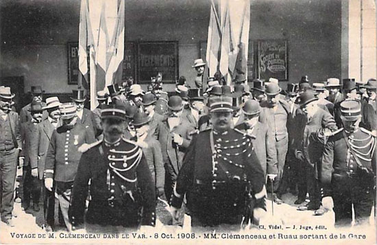 Arrivée de Clemenceau dans le Var