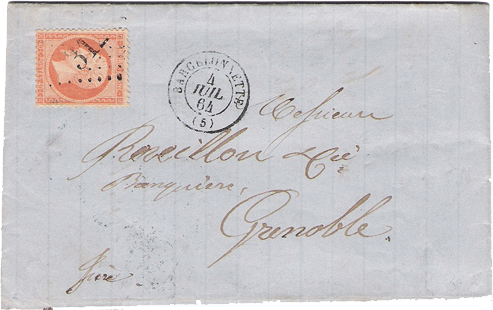 Courrier de 1864
